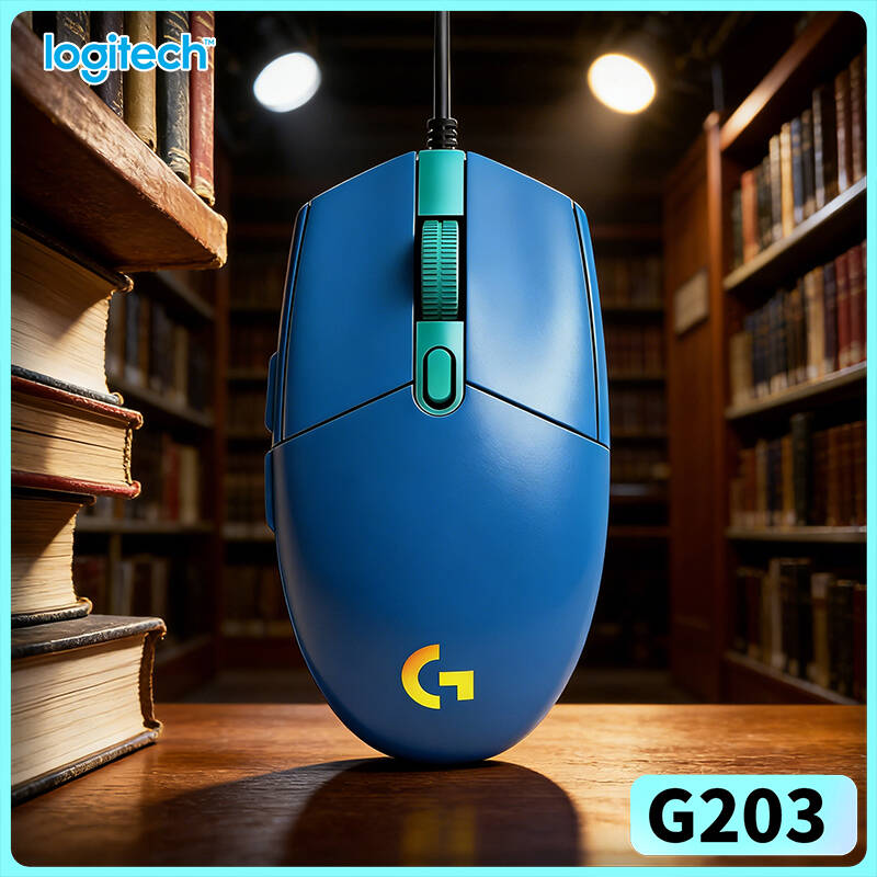 Logitech Mouse G203 - Mysz gamingowa Logitech G203 LIGHTSYNC, przewodowa,