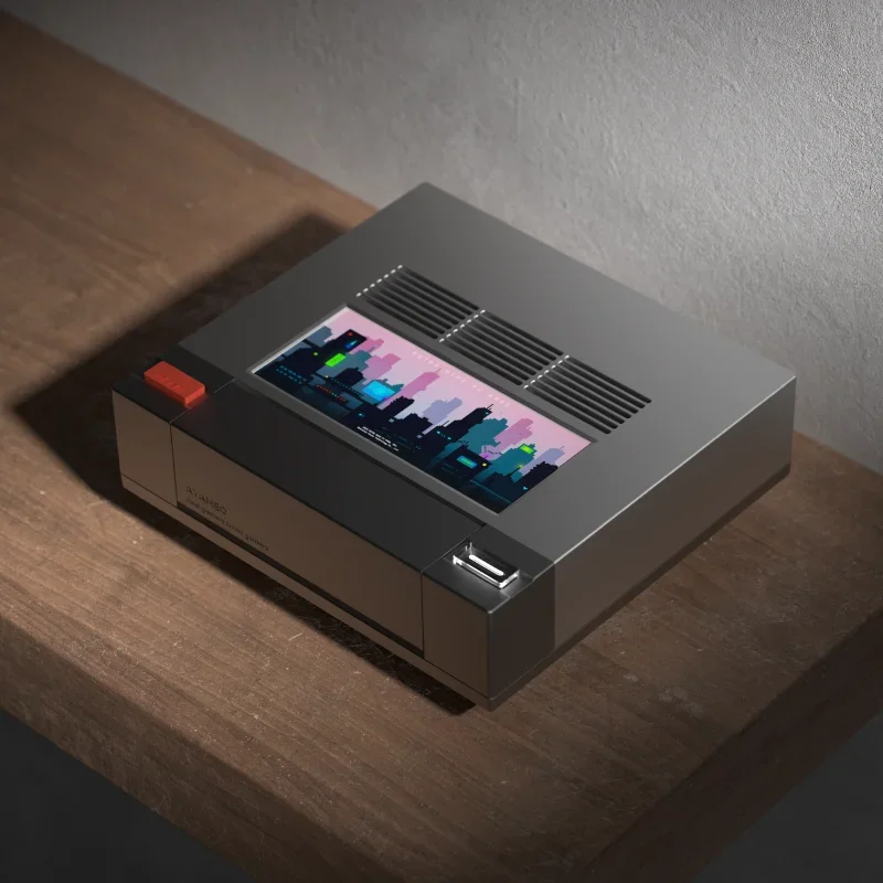Retro Gaming Mini Pc - Mini komputer host, dotykowy sub-ekran, trzy