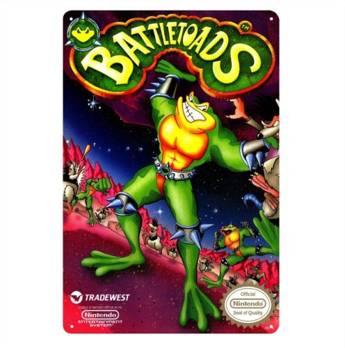 Retro Gaming Pictures - Battletoads NES Retro Gra Wideo Metalowy