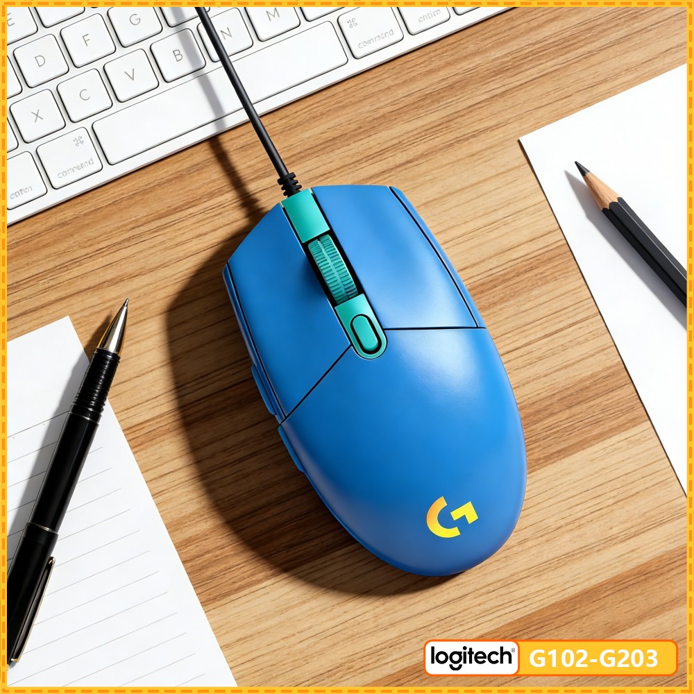 Logitech Mouse G203 - Mysz przewodowa USB Logitech G203, optyczny