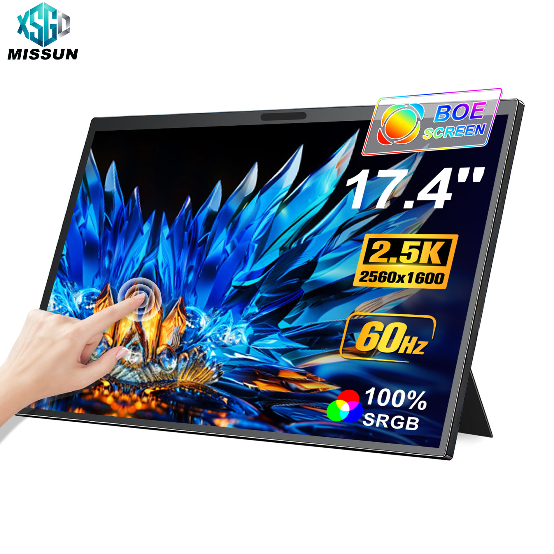 Crt Monitor Stand - Przenośny monitor dotykowy MISSUN 17,4 cala