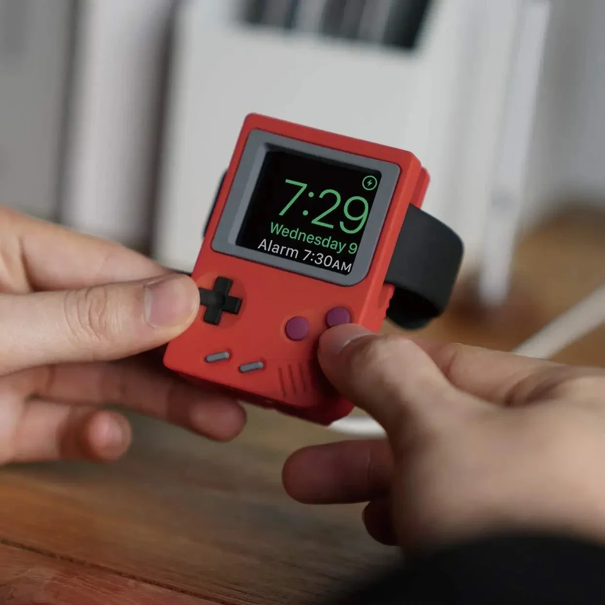 Retro Gaming Handheld - Silikonowy uchwyt na ładowarkę do Apple