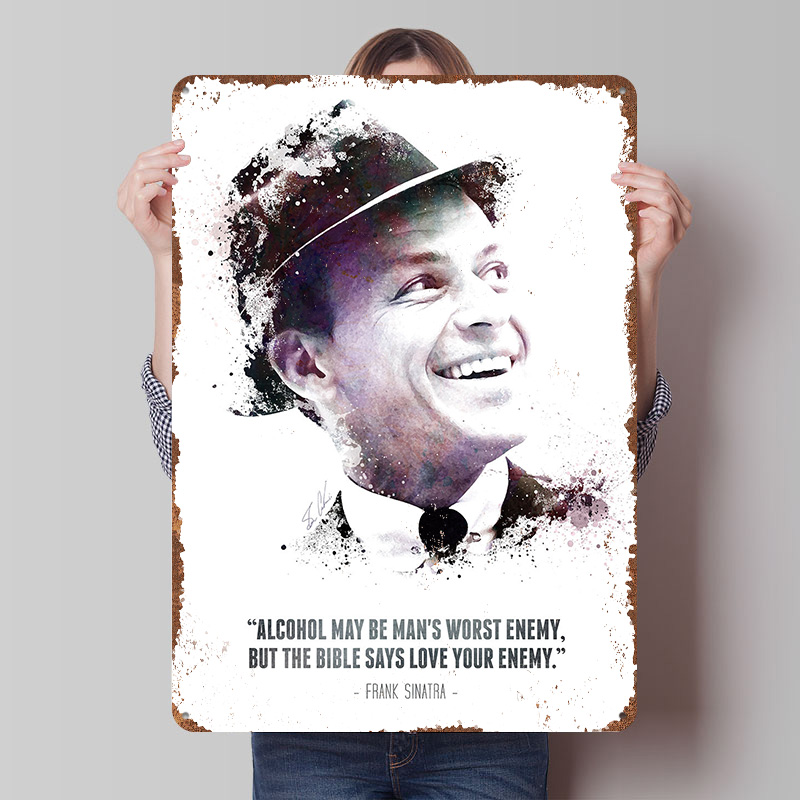 Retro Gaming Quotes - Frank Sinatra i jego cytaty. Metalowy