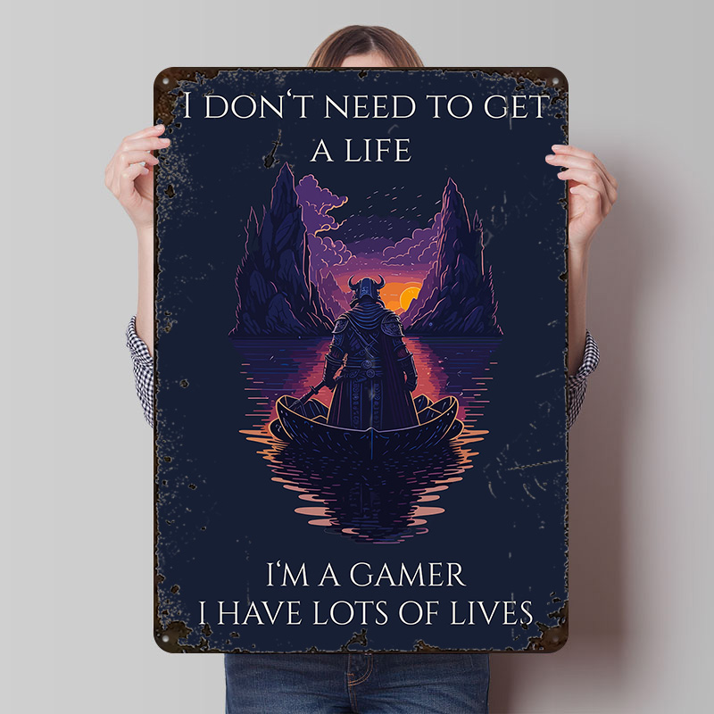 Retro Gaming Quotes - Plakat z cytatem dla graczy, drukowany