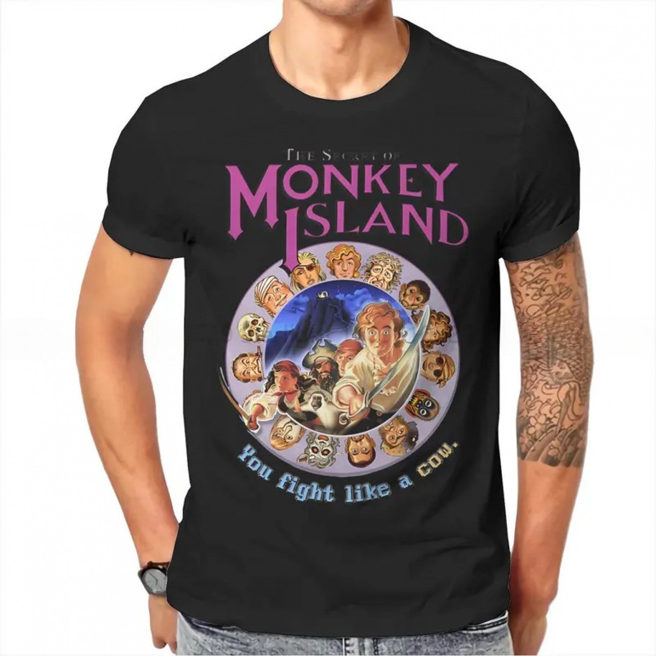Retro Gaming Island - Męska koszulka w stylu vintage z