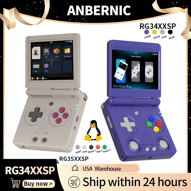 Anbernic RG34XXSP RG35XXSP Kon – Retro Gaming Images recenzja i cena
