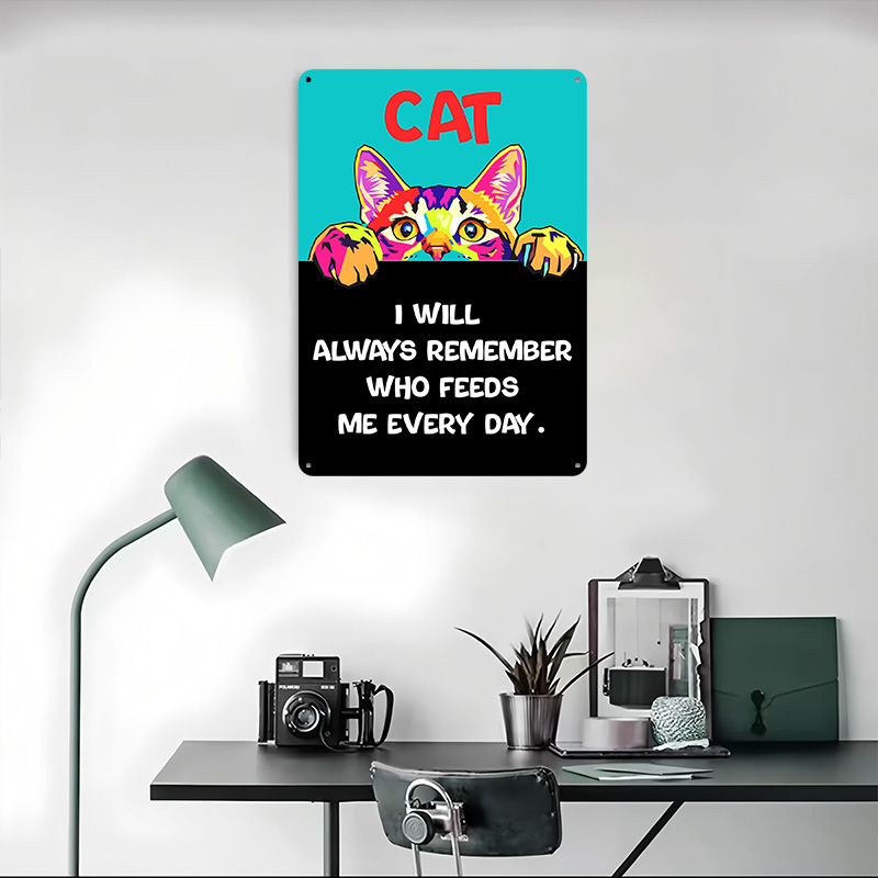 Plakat z grafiką kota i zabawn – Retro Gaming Quotes recenzja i cena