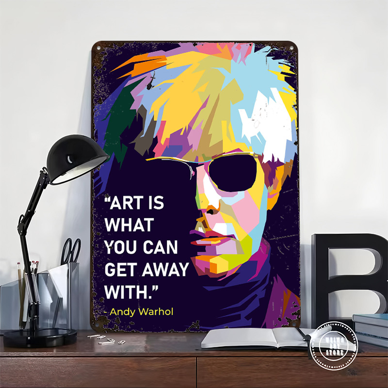 Plakat z cytatem Andy'ego Warh – Retro Gaming Quotes recenzja i cena