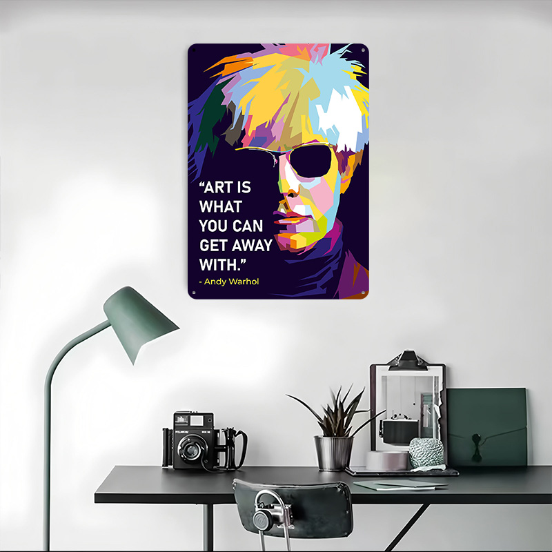 Plakat z cytatem Andy'ego Warh – Retro Gaming Quotes recenzja i cena