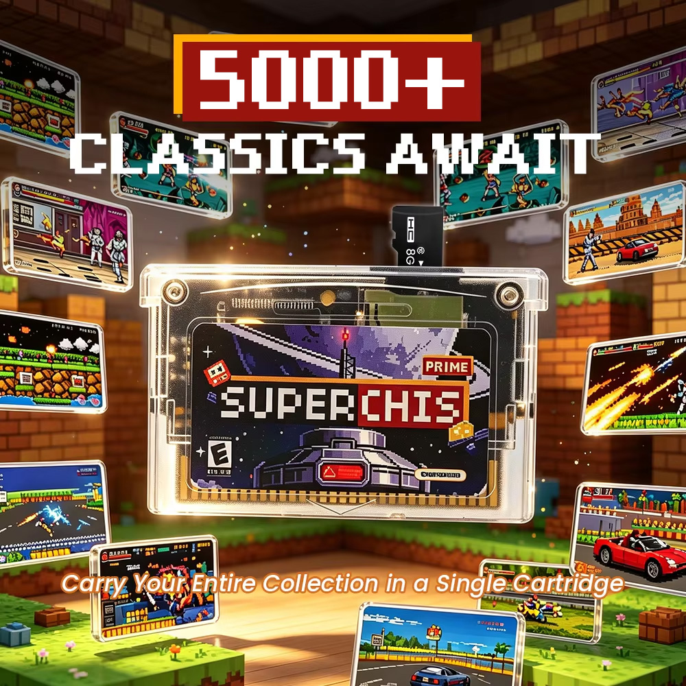 Karta z grami Retro Superchis  – Retro Gaming Handheld recenzja i cena