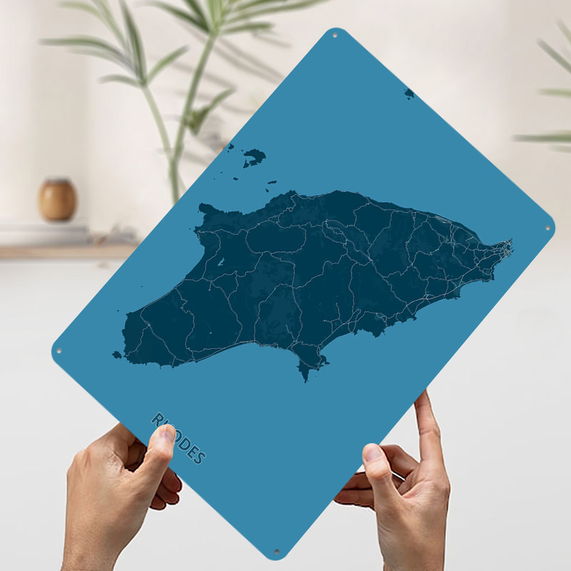 Mapa wyspy Rodos Plakat Person – Retro Gaming Island recenzja i cena