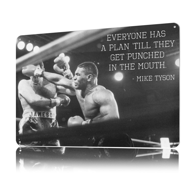 Cytat Mike'a Tysona, metalowy  – Retro Gaming Quotes recenzja i cena